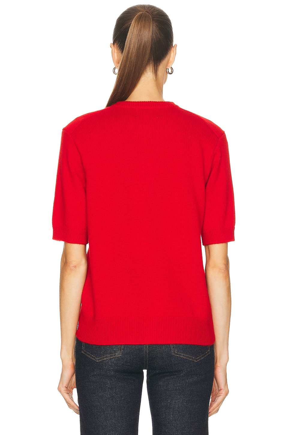 Jodi Saddle Short Sleeve Cardigan Red