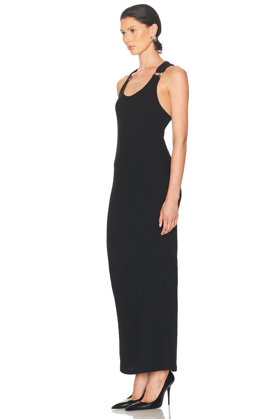 Piercing Long Dress Black