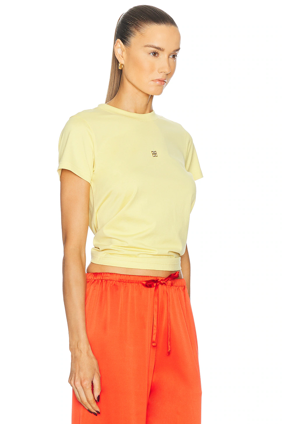 Back Bow T-shirt Pale Yellow