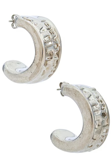 Logo Earrings Silver