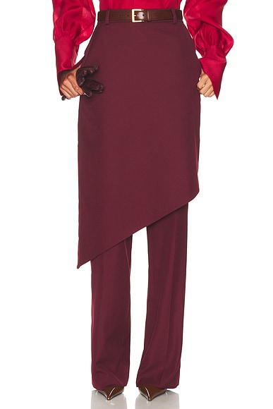 Trouser With Attached Skirt Zinfandel