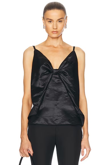 Bow Tank Top Black