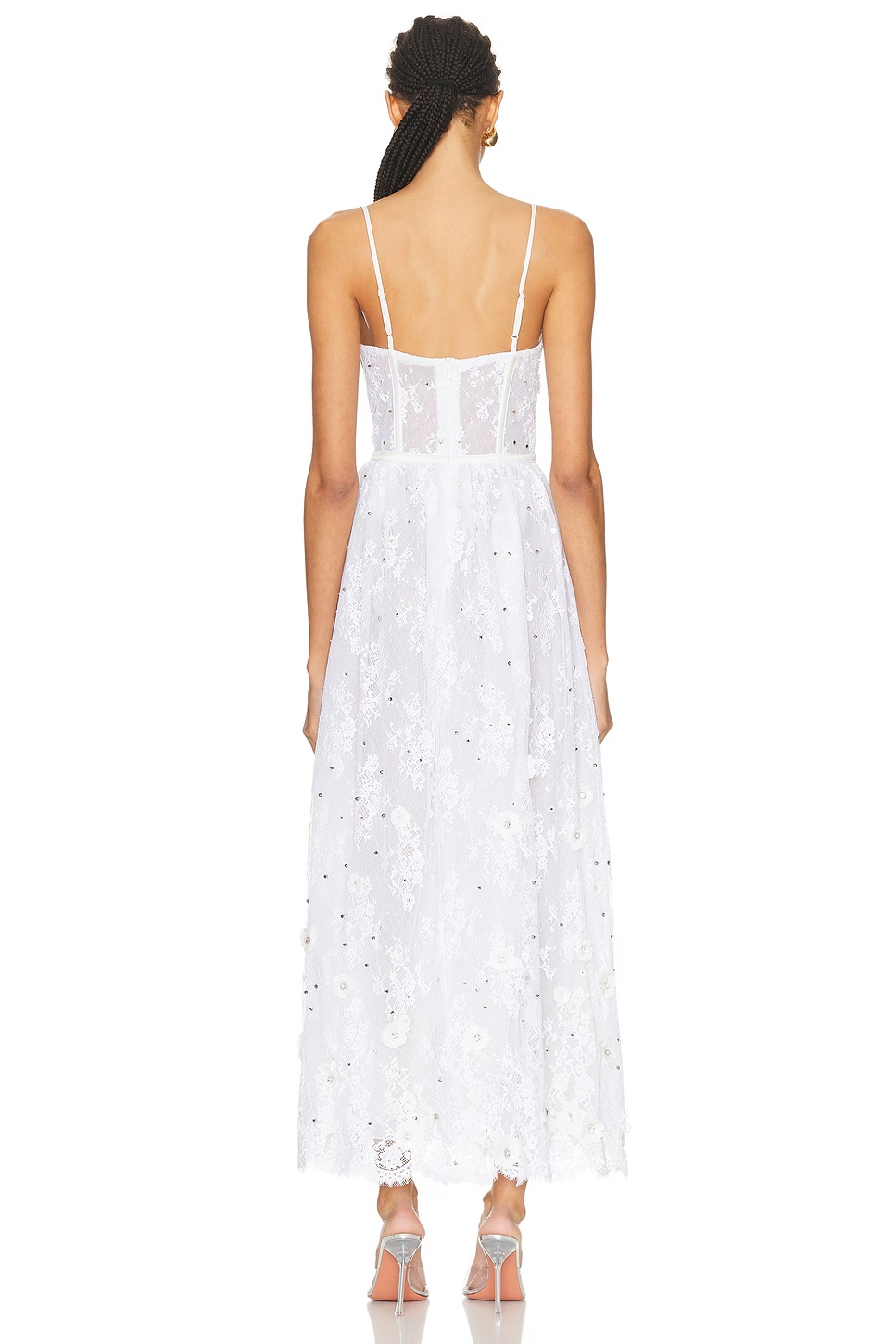 Noema Dress White & Silver