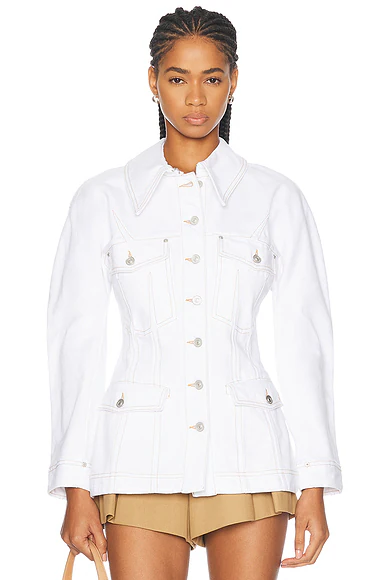 Tailored Denim Jacket Optic White