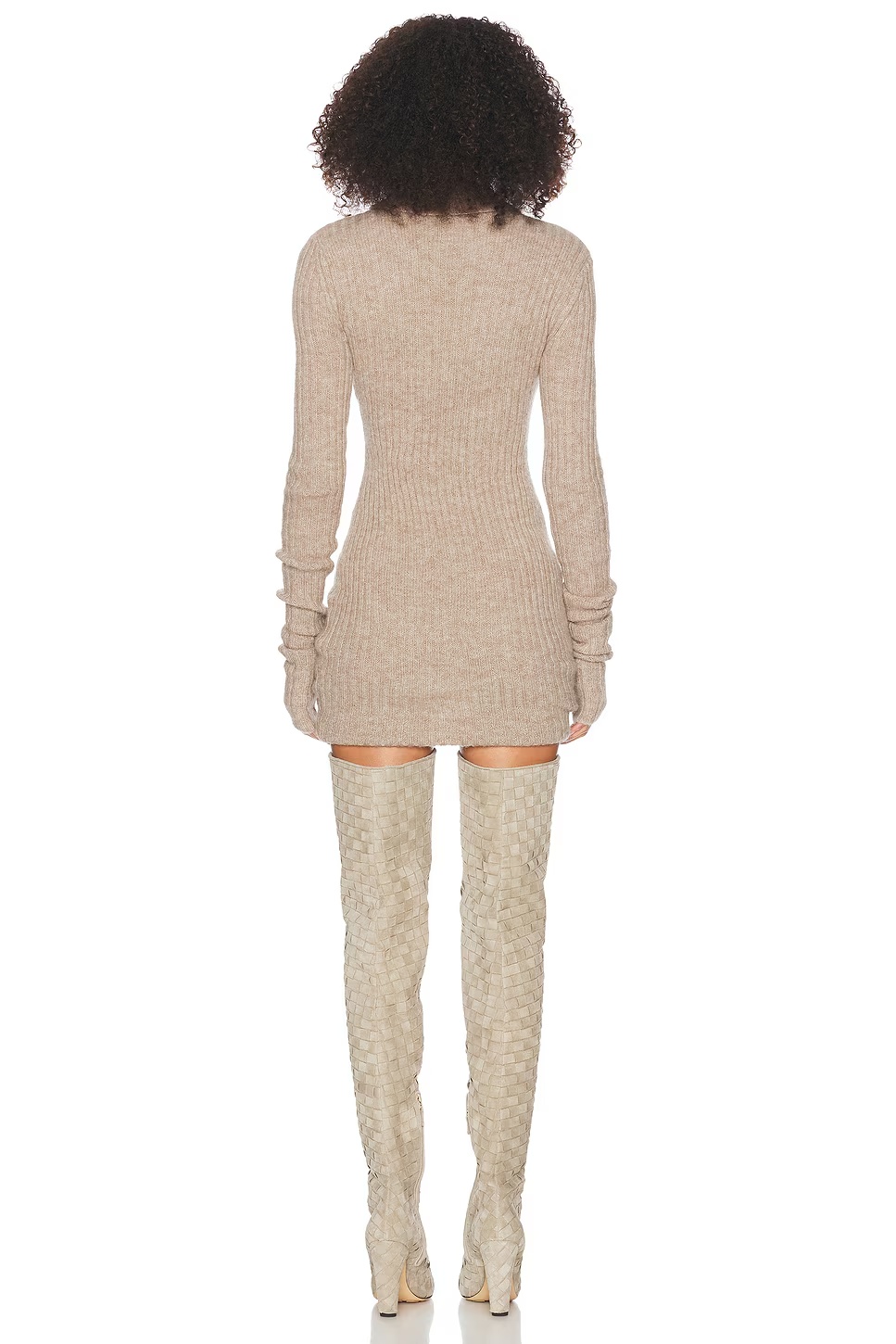 Lauren Mini Knit Dress Beige