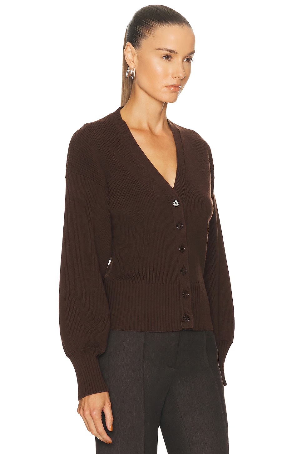 by Marianna Monnie Knit Cardigan Chocolate Brown