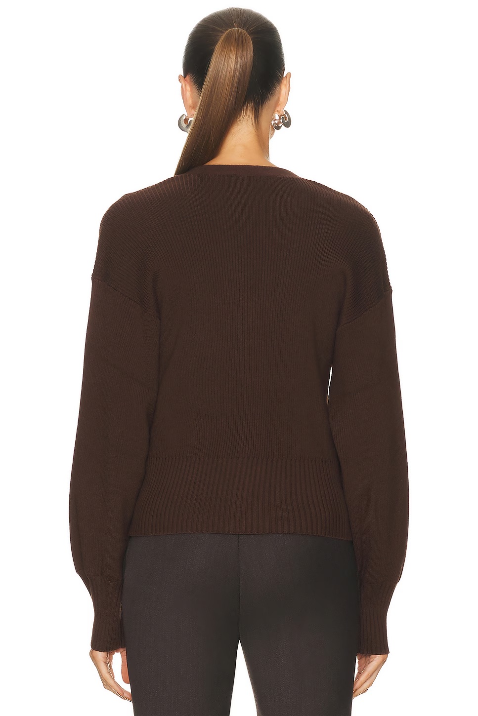 by Marianna Monnie Knit Cardigan Chocolate Brown