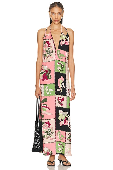 Inamorata Straps Maxi Dress Pink