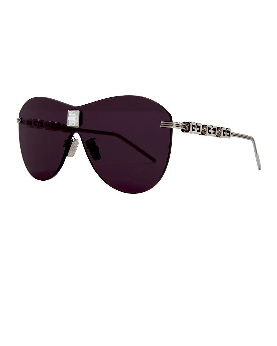 Aviator Sunglasses Palladium & Crystal