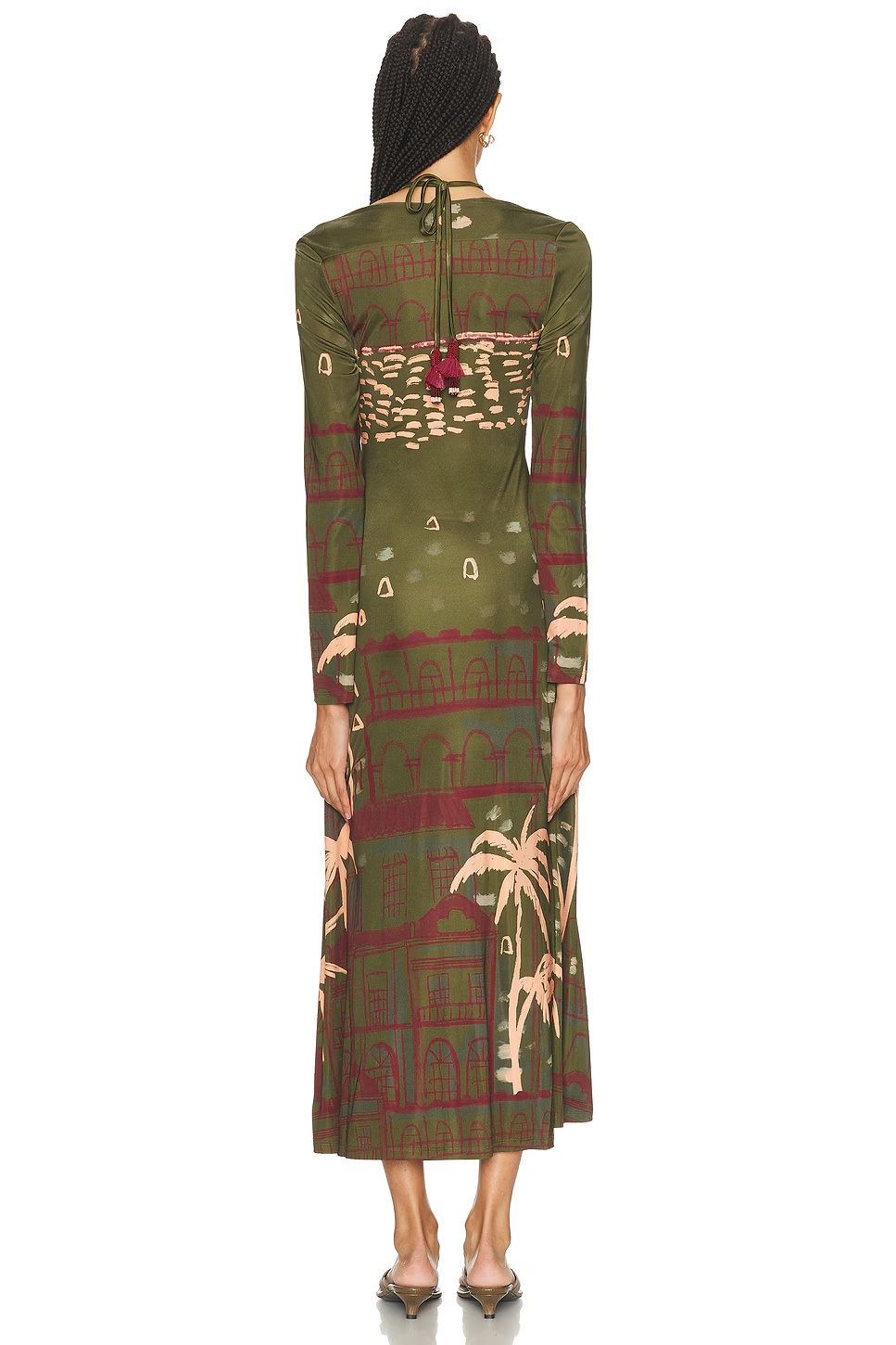 Eternal Tropical Ankle Dress Green
