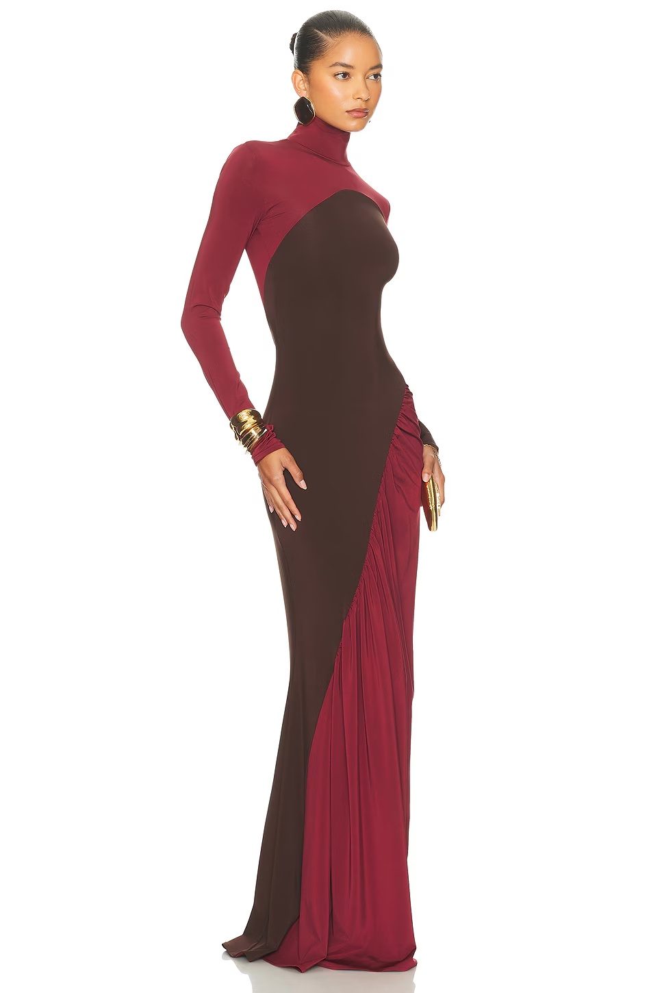 The Abstraction Color Blocked Jersey Dress Coffee Bean & Currant 2 The Abstraction Color Blocked Jersey Dress Coffee Bean & Currant