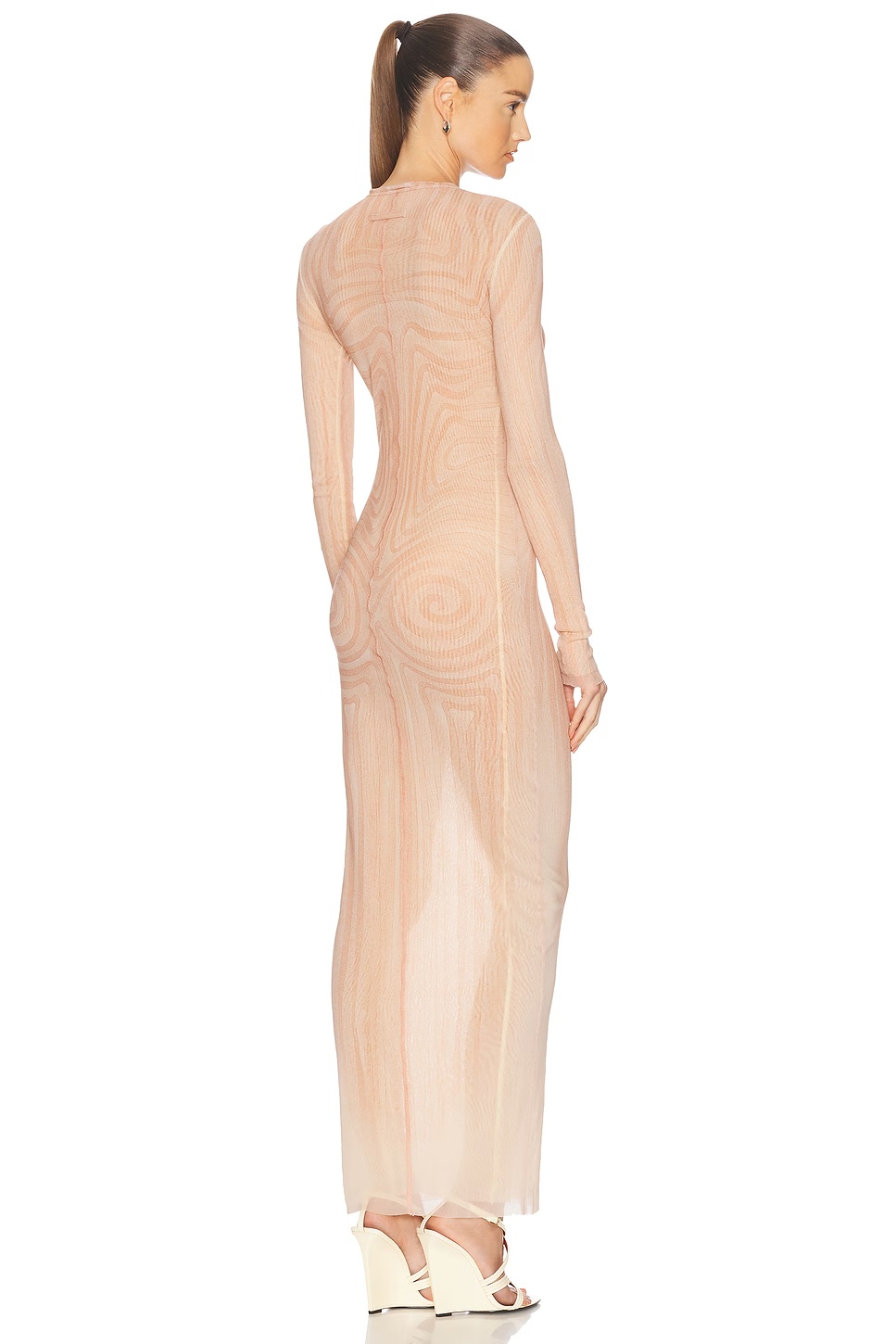 Spiral Long Dress Pale Pink & Dusty Pink