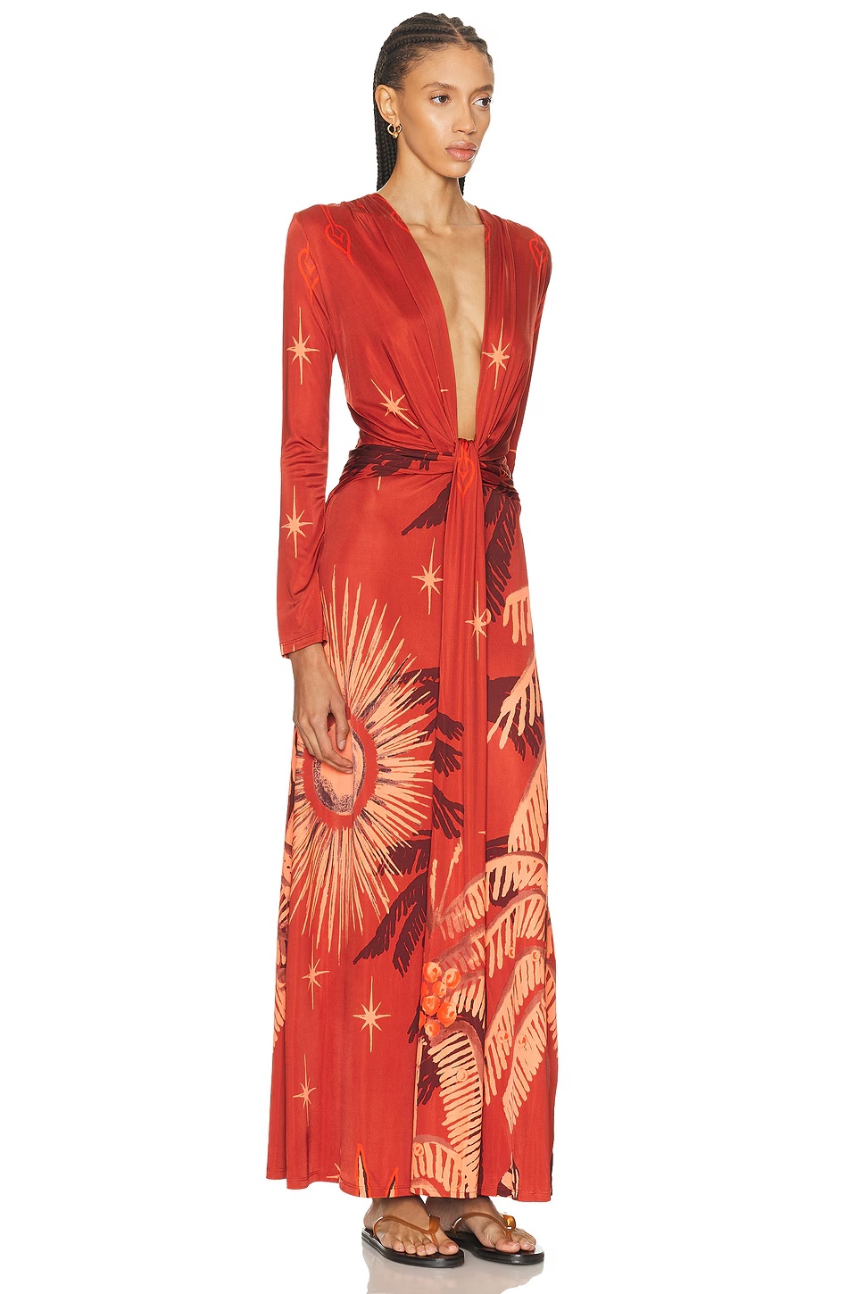 Marino Maxi Dress Red & Wine