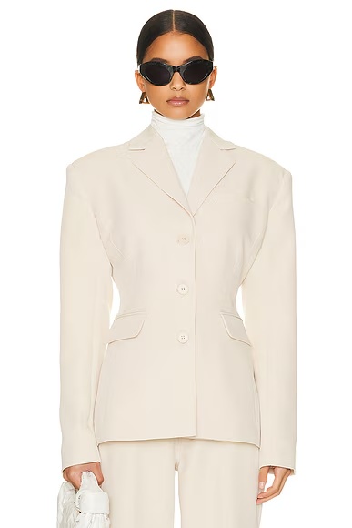 Recycled Twill S Curve Jacket Light Khaki