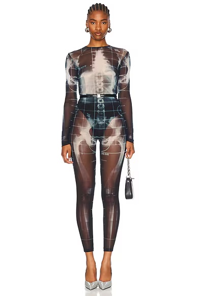 Squeletor Catsuit Black, Navy, & Light Blue