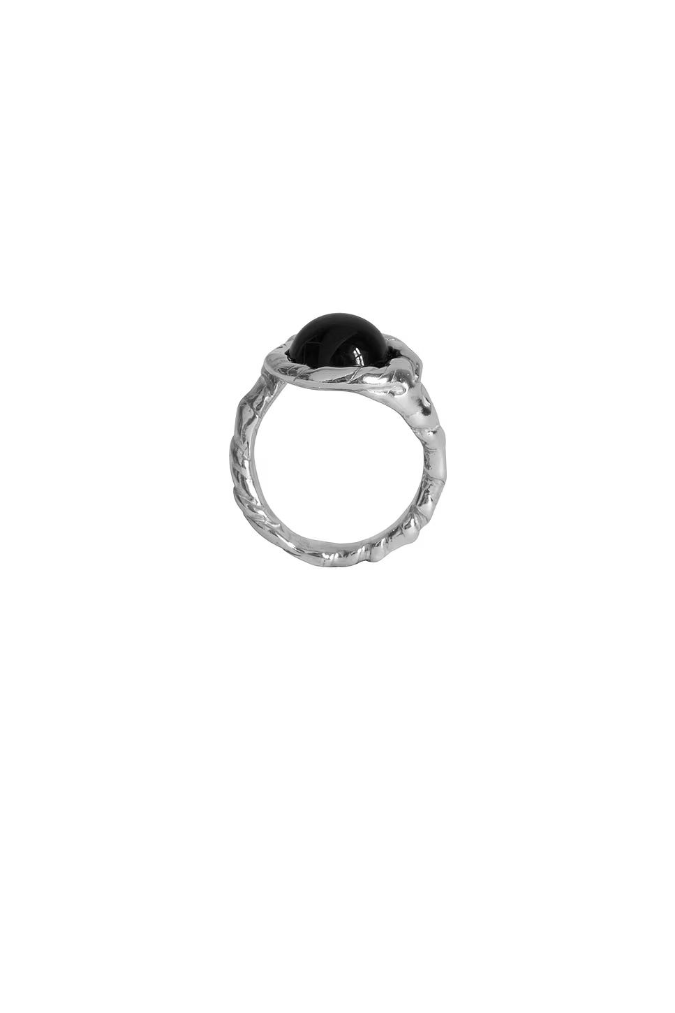 Lago Ring Silver & Black