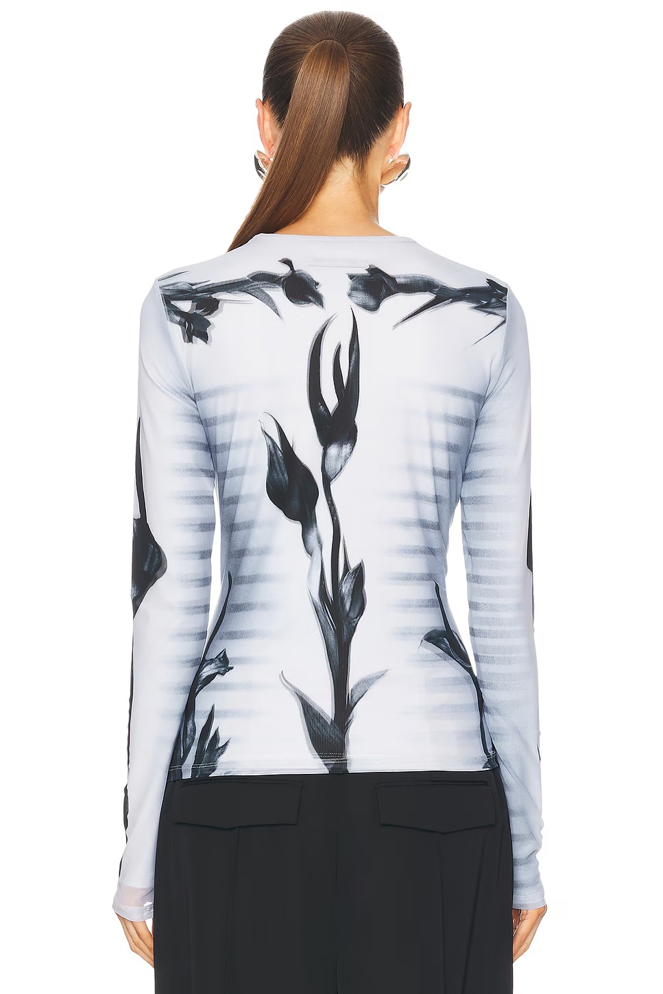 Flower Body Morphing Mariniere Top White, Grey, & Black