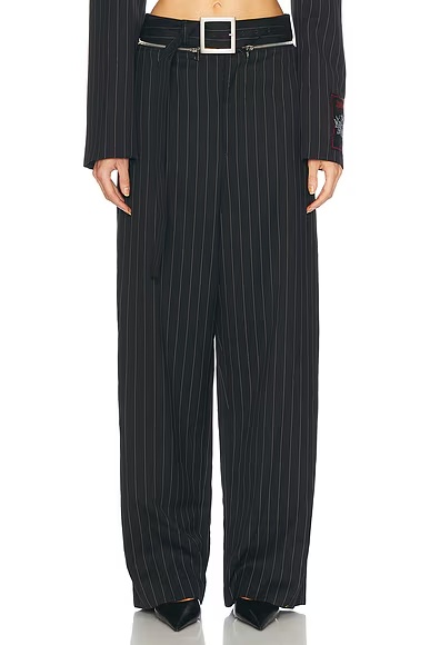 Pinstripe Tailored Trouser Black & White