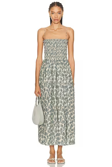 Shirred Bodice Dress Vine