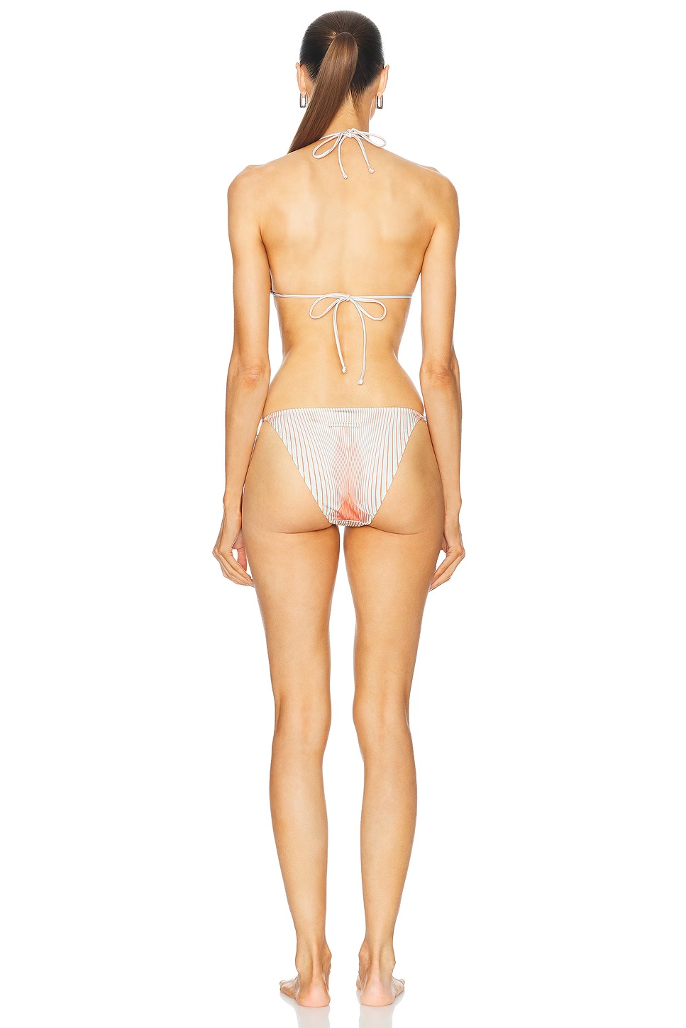 Pinstripe Body Morphing Bikini Set Mint & Coral