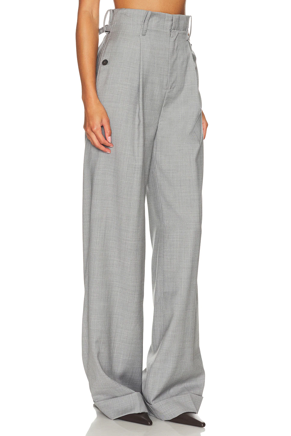 The Paperbag Trouser Grey Melange