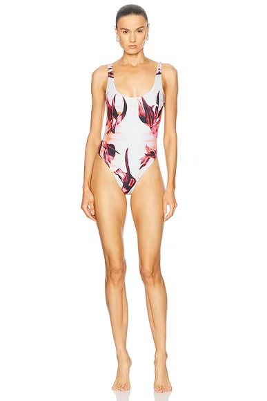 Flower Body Morphing Mariniere One Piece Mint, Pale Pink, & Red