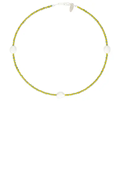 for FWRD Shoom Necklace 15" Freshwater Keshi, Yellow & Green