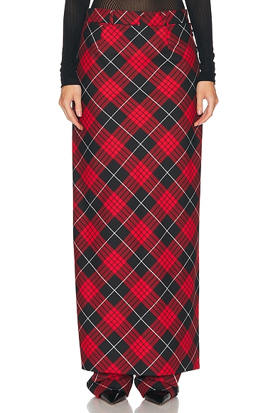 Tartan Pant Skirt Red, Black, & White