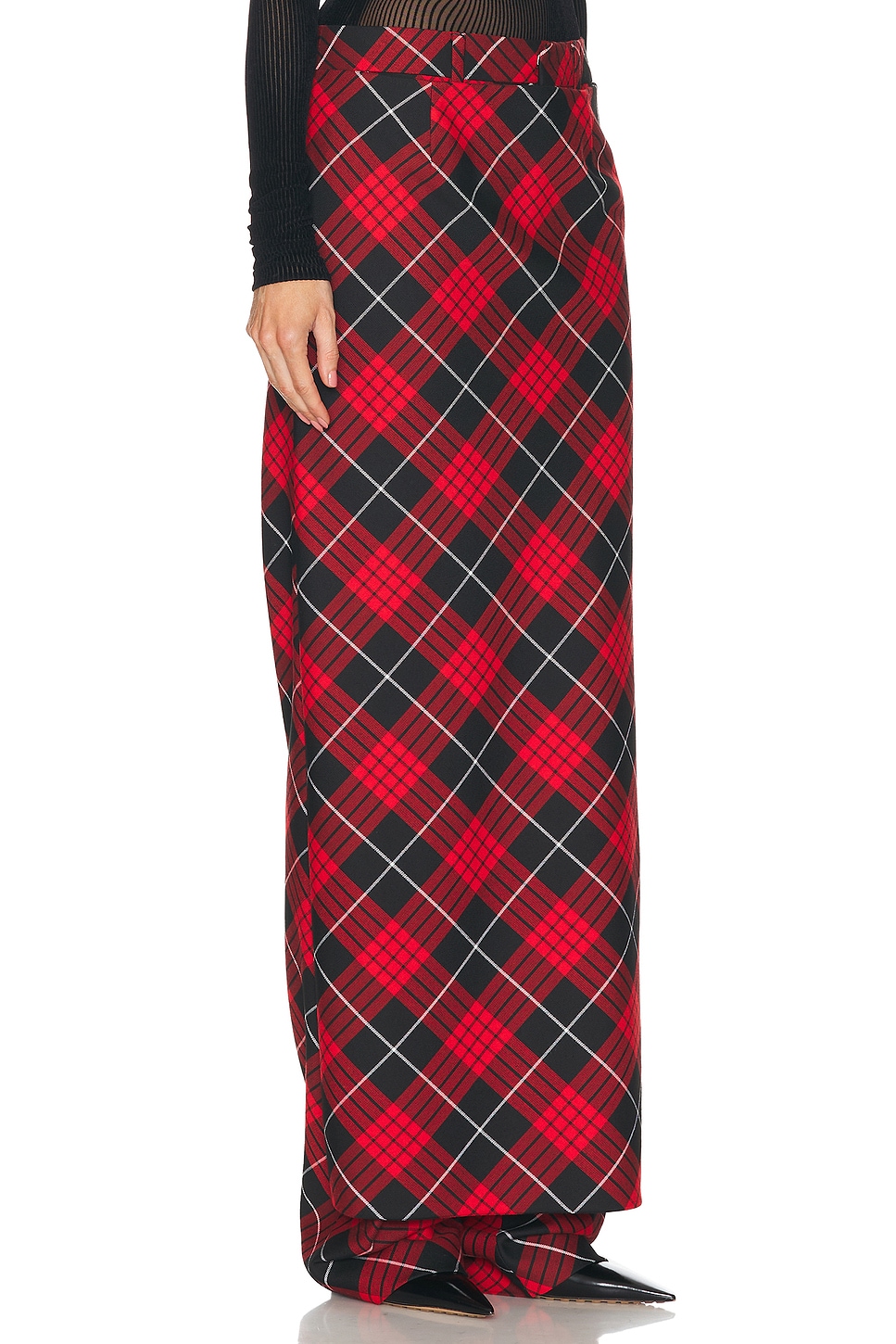 Tartan Pant Skirt Red, Black, & White