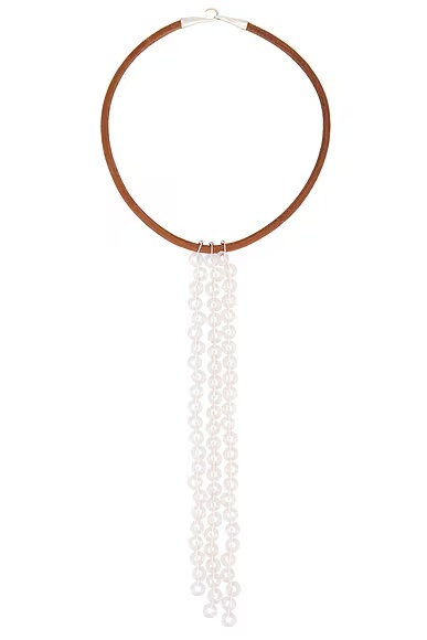 for FWRD Rino Necklace Brown & Rose Pink