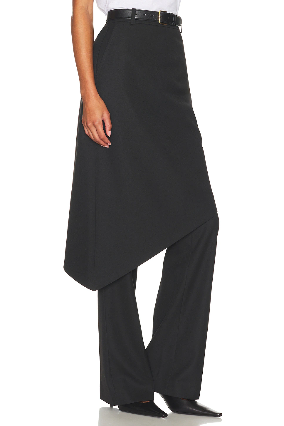 Trouser With Attached Skirt Black