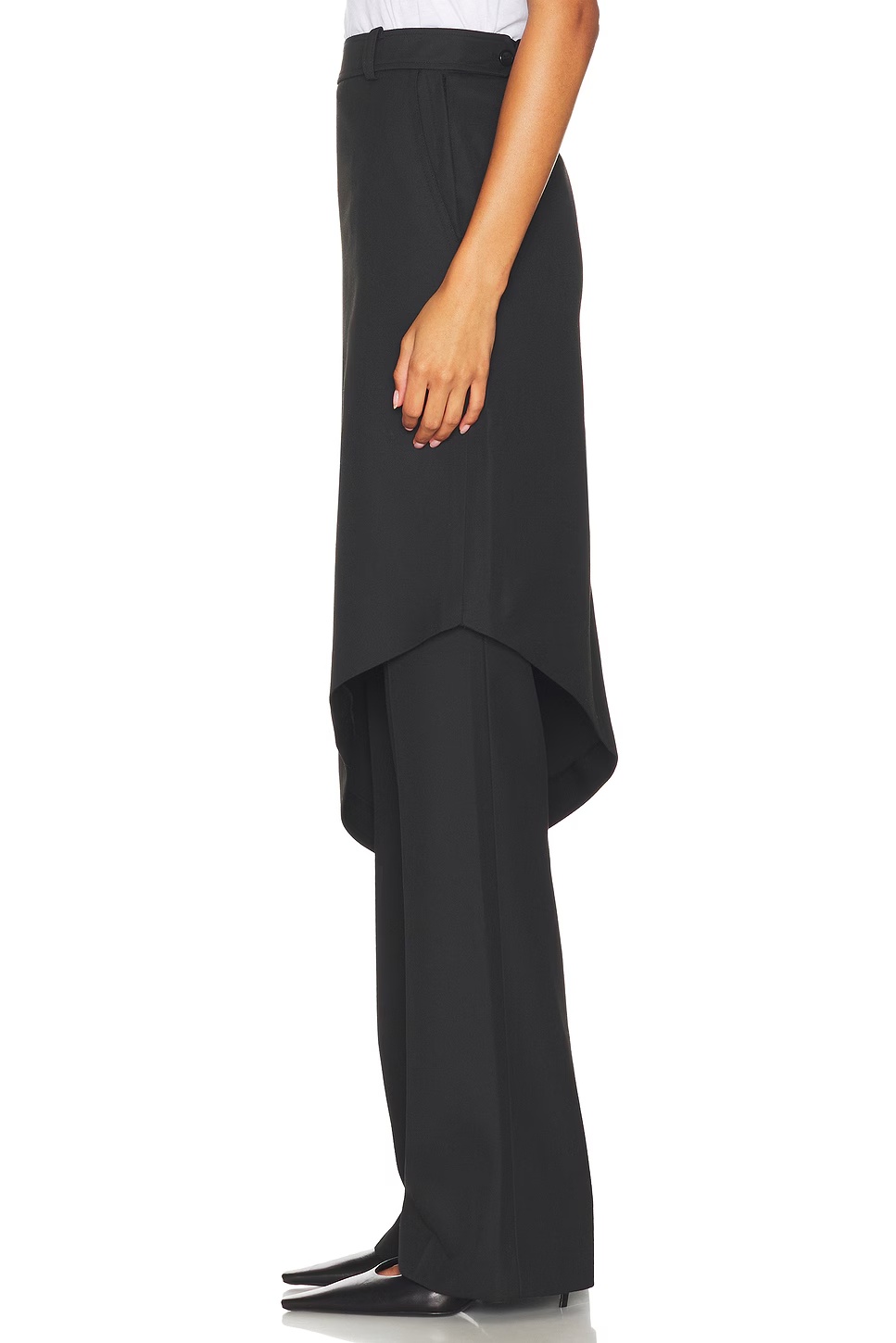 Trouser With Attached Skirt Black