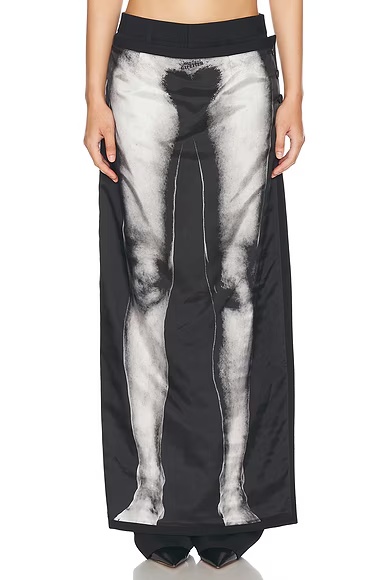 Body Mariniere Wool Printed Pant Black & White