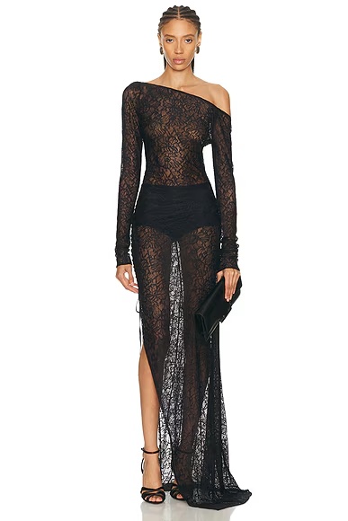 Michelia Long Dress Black