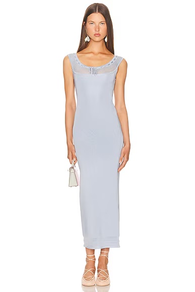 Brie Midi Dress Sky Blue