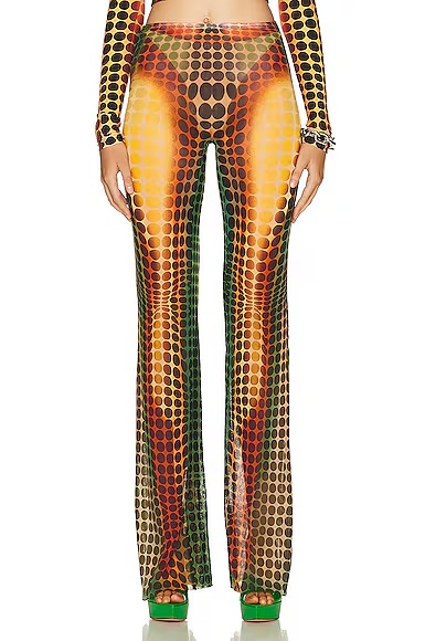 Flare Trouser Orange, Blue, & Brown