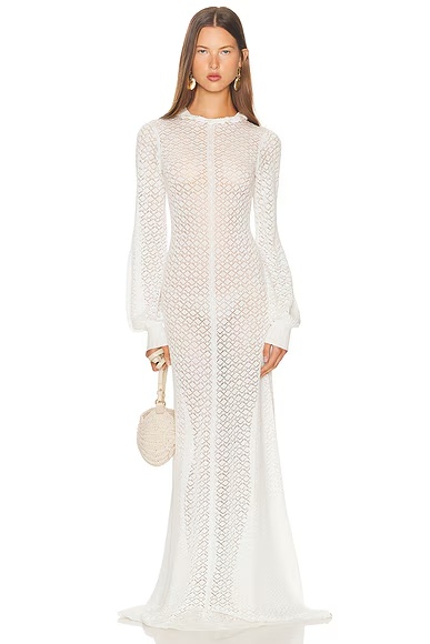 Angilique Ruffle Gown Ivory