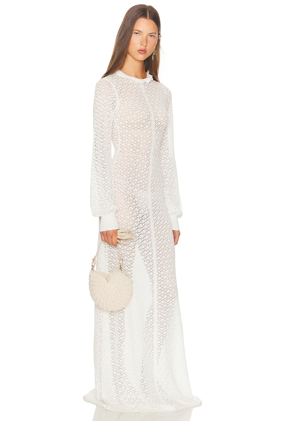 Angilique Ruffle Gown Ivory