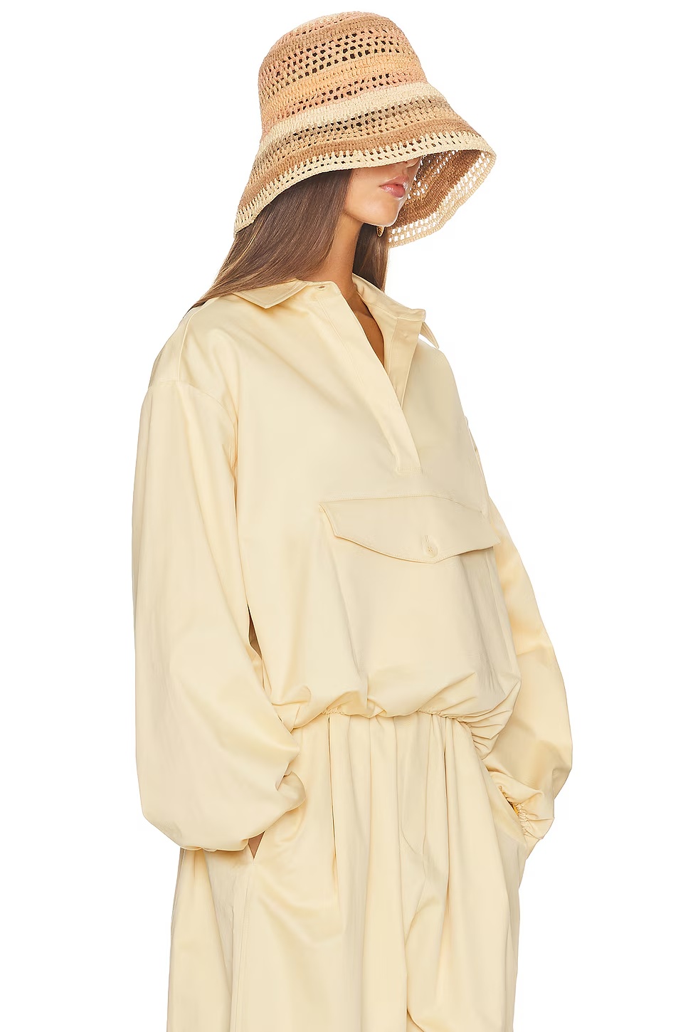 Cotton Twill Anorak Pale Yellow