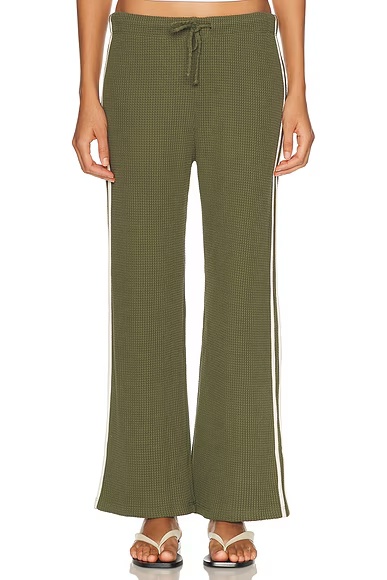 The Thermal Stripe Crop Pant Oregano