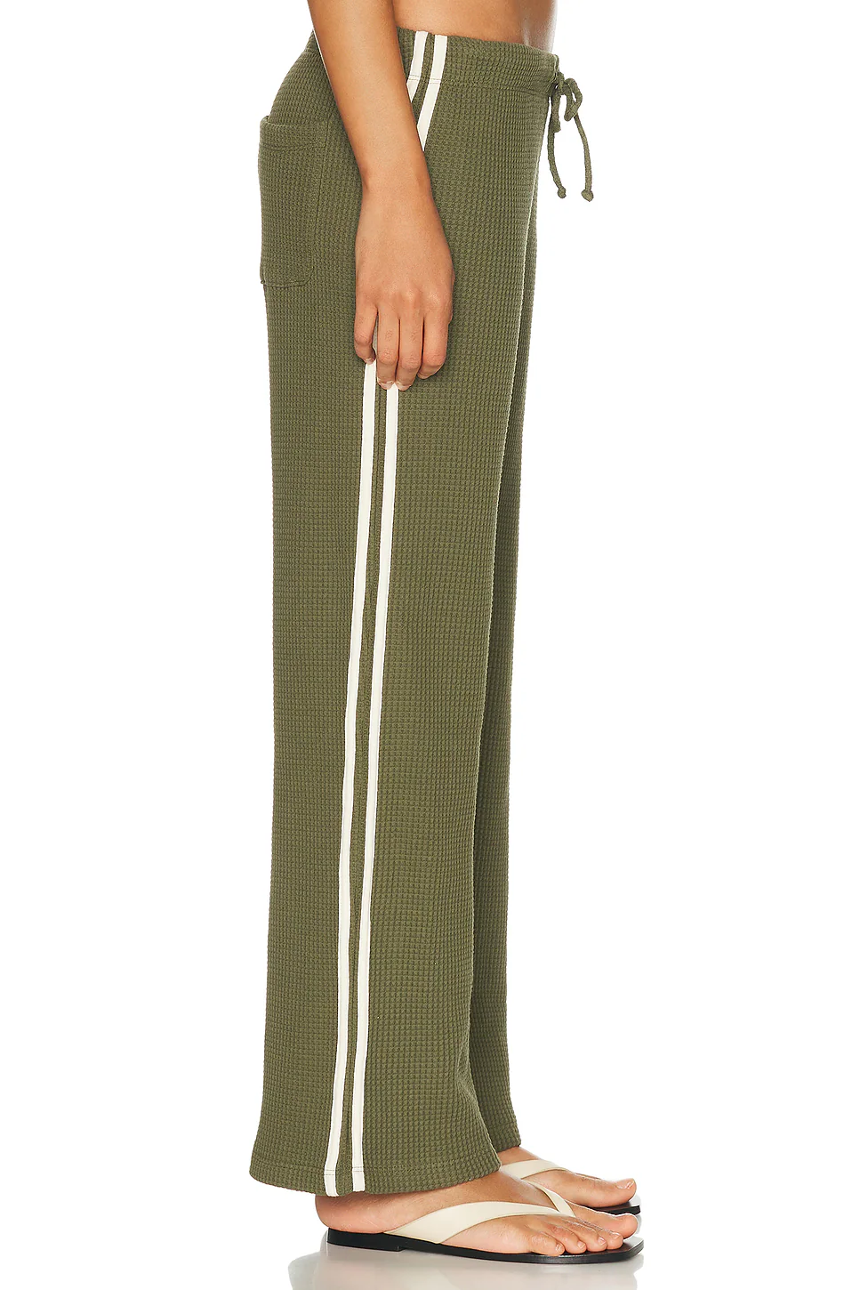 The Thermal Stripe Crop Pant Oregano