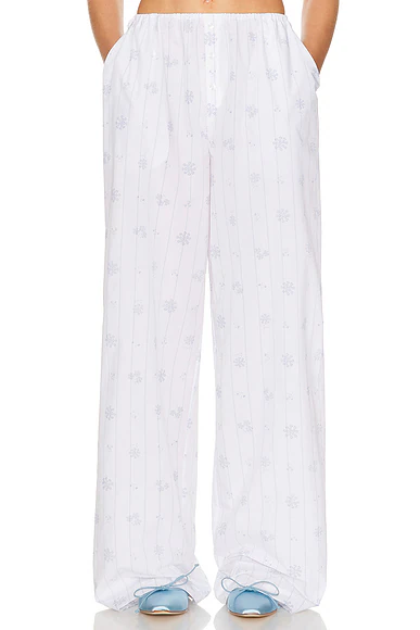 House Pants in Fleur Print Stripe Blue Fleur Stripe