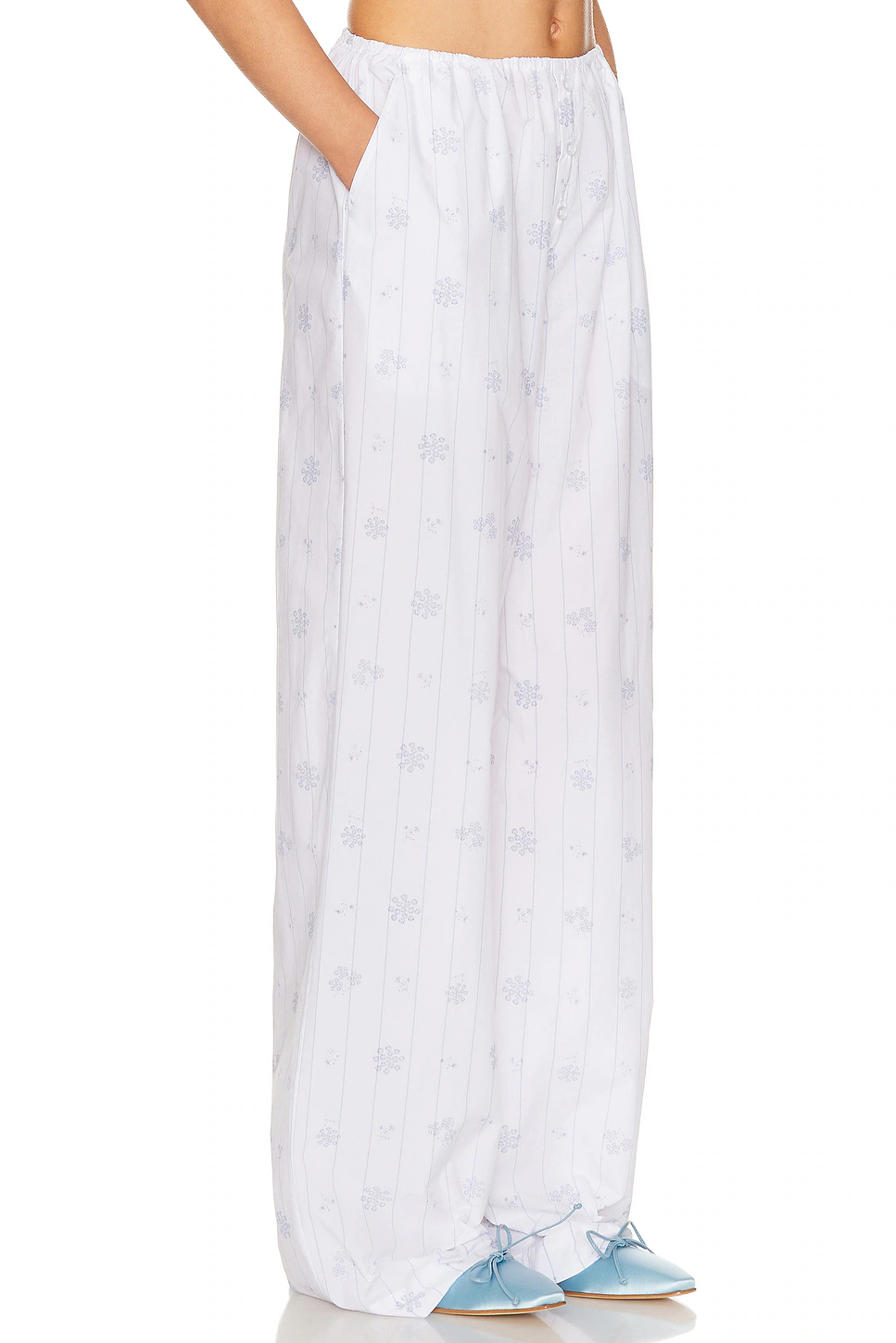 House Pants in Fleur Print Stripe Blue Fleur Stripe
