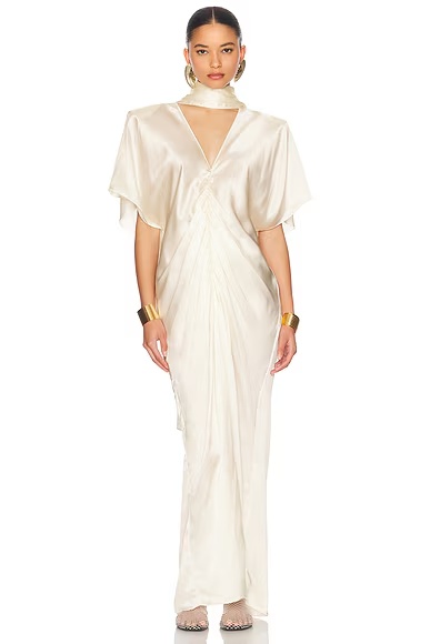 The Demeter Dress in Silk Lyocell Cream