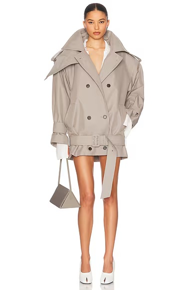 The Major Trench Jacket Pebble