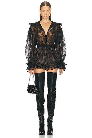 for FWRD Louise Romper Black