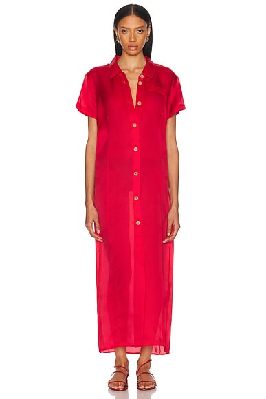 Effy Organza Dress Raspberry