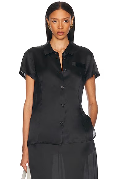 Keefe Satin Top Black