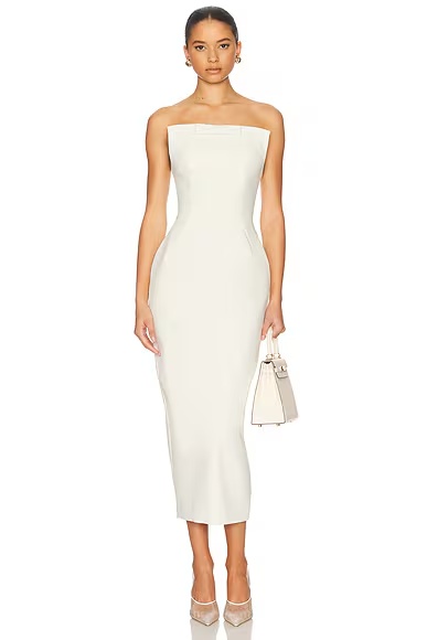 The S Curve Dress With Bow Cream