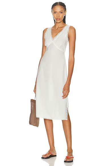for FWRD The Iris Slip Dress White